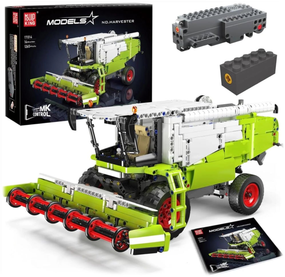 COIL Klocki konstrukcyjne zestaw el. elementów Kombajn zielony RC