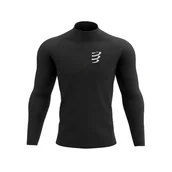 Bluzy sportowe męskie - COMPRESSPORT Bluza biegowa męska HURRICANE WINDPROOF SEAMLESS HZ TOP black - miniaturka - grafika 1