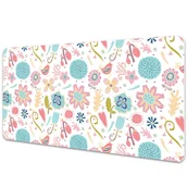 Podkładki na biurko - Mata z nadrukiem na biurko Kolorowe wzory 90x45 cm - miniaturka - grafika 1