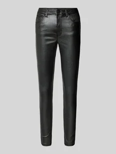 Jeansy o kroju skinny fit z efektem błyszczącym model ‘SARAH’ - Spodnie damskie - miniaturka - grafika 1