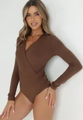 Body - Ciemnobrązowe Body Adothee - miniaturka - grafika 1