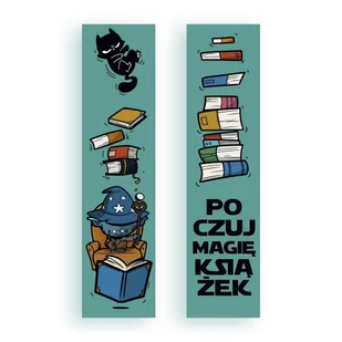Zakładka kartonowa - Poczuj magię książek - gadżet - Zakładki do książek - miniaturka - grafika 1