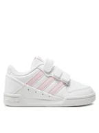 Buty dla dziewczynek - adidas Sneakersy Team Court 2 Str Cf C ID6635 Biały - miniaturka - grafika 1