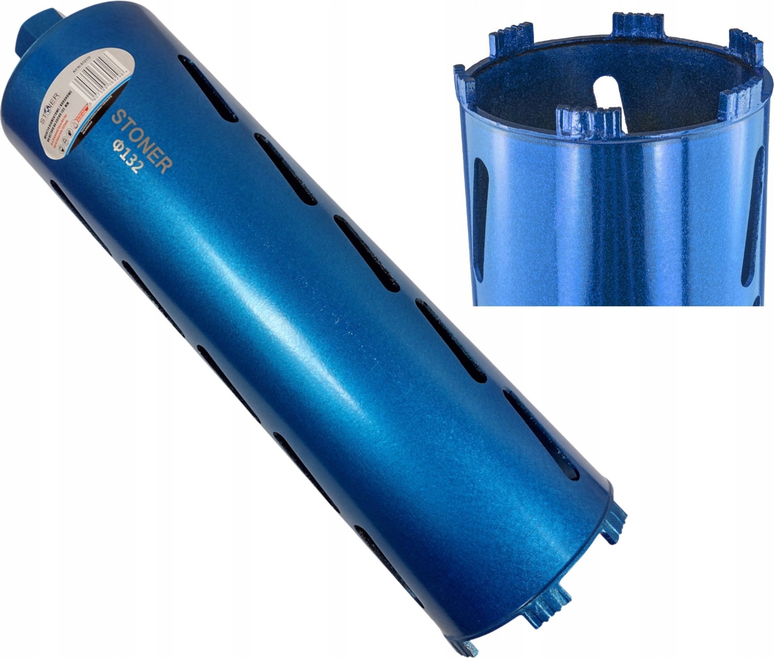 Geko WIERTŁO KORONOWE DIAMENTOWE DO BETONU 132 mm WIERTNICA OTWORNICA NA SUCHO