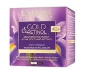 Kremy do twarzy - Eveline Gold & Retinol Przeciwzmarszczkowy Krem Regenerujący 40+ 50ml - miniaturka - grafika 1
