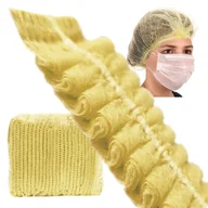 Akcesoria medyczne - Czepek jednorazowy żółty clip flizelina 12g 100szt - miniaturka - grafika 1