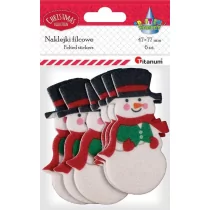 Naklejki filcowe bałwanki 6szt Nowa - Zabawki kreatywne - miniaturka - grafika 1