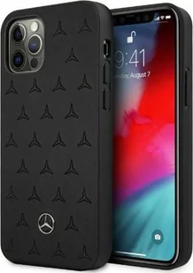 Mercedes Mercedes MEHCP12LPSQBK iPhone 12 Pro Max 6,7" czarny/black hardcase Leather Stars Pattern - Etui i futerały do telefonów - miniaturka - grafika 1