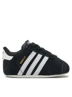 Buty dla dziewczynek - adidas Sneakersy Gazelle Crib JI2046 Czarny - miniaturka - grafika 1