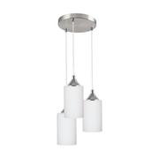 Lampy sufitowe - Lampa wisząca, Bosco Mix, 35x110 cm, satyna, transparentny, biały - miniaturka - grafika 1