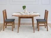 Stoły - Stół dębowy okrągły fi120 +35 cm dokładki Bergen olej intense - miniaturka - grafika 1