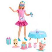Lalki dla dziewczynek - Barbie Moja Pierwsza Barbie Zwierzątka i akcesoria urodzinowe HMM63 HMM60 MATTEL - miniaturka - grafika 1