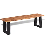 Ławki do przedpokoju - vidaXL Ławka z litego drewna akacjowego, 145 cm vidaXL - miniaturka - grafika 1