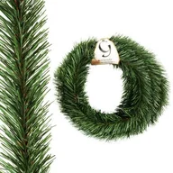 Ozdoby bożonarodzeniowe - Dekoracja łańcuchowa girlanda zielona 5 m - miniaturka - grafika 1