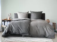 Pościel - Dobnig Dobing Pościel z flaneli, przytulna, uniwersalna, szara - miniaturka - grafika 1