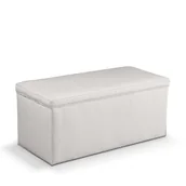 Pufy i podnóżki - Dekoria.pl Dekoria.pl Skrzynia tapicerowana kremowa biel 90 × 40 × 40 cm Etna 525-705-01 - miniaturka - grafika 1