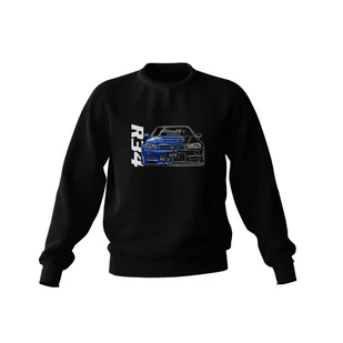 Czarna bluza Nissan Skyline GT-R R34 JDM-L - Odzież do sportów motorowych - miniaturka - grafika 1