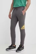 Spodnie męskie - adidas spodnie dresowe kolor szary z nadrukiem IR9989 - miniaturka - grafika 1