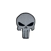 Odzież taktyczna i umundurowanie - Patch Punisher Biały 60mm x 80mm - miniaturka - grafika 1
