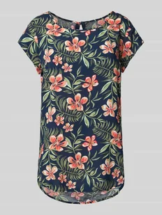T-shirt o kroju regular fit z dekoltem w kształcie łezki na plecach model ‘NOVA’ - Bluzki damskie - miniaturka - grafika 1