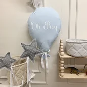Kołdry i poduszki dla dzieci - Poduszka balon z napisem Oh boy - miniaturka - grafika 1