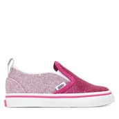 Buty dla dziewczynek - Tenisówki Vans Slip-On V VN000D0SYLZ1 Różowy - miniaturka - grafika 1