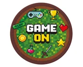 Dekoracje i nakrycia stołu na imprezę - Godan Talerzyki papierowe Game On 23 cm 6 szt. - miniaturka - grafika 1