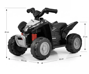 Milly Mally Pojazd na akumulator Quad HONDA ATV Black - Pojazdy elektryczne dla dzieci - miniaturka - grafika 4