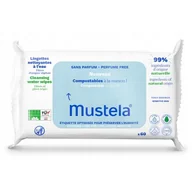 Chusteczki nawilżane - MUSTELA Kompostowalne chusteczki nawilżane, 60szt. - miniaturka - grafika 1