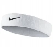 Ozdoby do włosów - OPASKA NA GŁOWĘ NIKE SPORT UNIWERSALNA FROTKA TRENING PREZENT BIAŁA - miniaturka - grafika 1