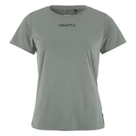 Koszulki i topy damskie - Damska Koszulka z krótkim rękawem CRAFT CORE ESSENCE SS TEE 2 W 1915291-647000 – Szary - miniaturka - grafika 1