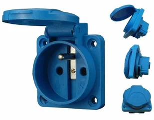 Gniazdo Tablicowe Wtyczkowe Klapka Bolec 16A 230V - Gniazdka elektryczne - miniaturka - grafika 1