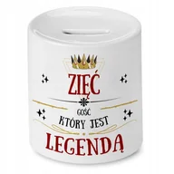 Skarbonki - Skarbonka Dla Zięcia na Urodziny Imieniny Prezent z Nadrukiem ze Zdjęciem + Opakowanie na prezent (wzór 03) - miniaturka - grafika 1