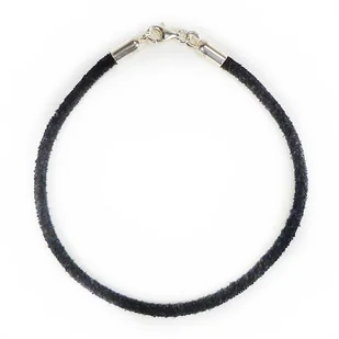 5804-23 Bransoletka Rzemień Skóra Naturalna + Srebro 925 - Bransoletki - miniaturka - grafika 1