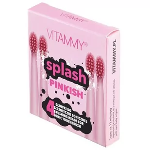 Vitammy Końcówka szczoteczki Splash Pinkish TOW017185 4 sztuki) - Końcówki do szczoteczek elektrycznych - miniaturka - grafika 1
