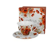 Filiżanki - Komplet filiżanka do kawy kosze kwiatów maki duo - miniaturka - grafika 1