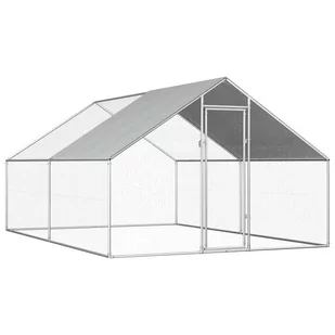 VidaXL Klatka zewnętrzna dla kurcząt, 2,75x4x1,92 m, stal galwanizowana 170789         VidaXL - Akcesoria do hodowli zwierząt - miniaturka - grafika 1