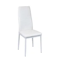 Krzesła - Krzesło do jadalni Tino NOVA biała skóra tekstylna + metal - biały - miniaturka - grafika 1
