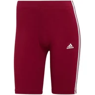 Legginsy - Spodenki damskie adidas W 3S BK SHO bordowe HD1801 M - miniaturka - grafika 1