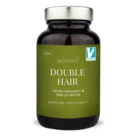 Włosy, skóra, paznokcie - Nordbo - Double Hair, 60 kapsułek - miniaturka - grafika 1