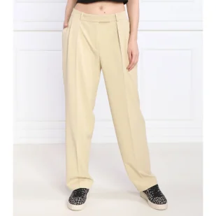 HUGO Spodnie Hanifa | Regular Fit - Spodnie damskie - miniaturka - grafika 1