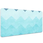 Podkładki na biurko - Podkładka na biurko Niebieskie zygzaki 100x50 cm, Dywanomat - miniaturka - grafika 1