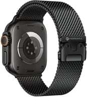 Akcesoria do smartwatchy - Pasek do Apple Watch Forcell F-Design FA11 zatrzask stal 38 / 40 / 41 mm czarny - miniaturka - grafika 1