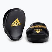 Kimona, stroje i obuwie - Adidas Curved Focus średnie spodenki treningowe, czarne/złote, 26 x 18 x 9 cm adiSBAC01 - miniaturka - grafika 1