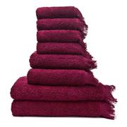 Ręczniki - Zestaw 8 bordowych ręczników ze 100% bawełny Bonami Selection - miniaturka - grafika 1