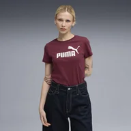 Koszulki sportowe damskie - Damska koszulka z logo ESS No. 1 PUMA Ruby Shimmer Red - miniaturka - grafika 1