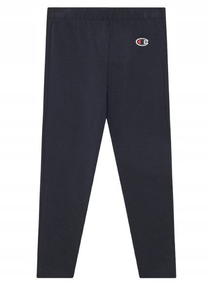 CHAMPION CZARNE LEGGINSY DZIECIĘCE BAWEŁNIANE Z LOGO 138/143 1KWA