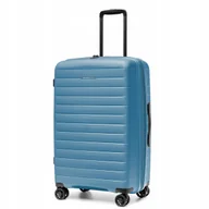 Walizki - PUCCINI Walizka Średnia Podróżna z Poszerzeniem PP Niebieska PP028B-7 - miniaturka - grafika 1