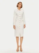 Sukienki - Tommy Hilfiger Sukienka koszulowa Utility Shirt Dress Ls WW0WW42269 Biały Regular Fit - miniaturka - grafika 1