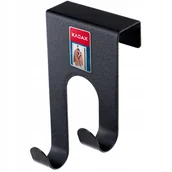 Wieszaki do szafy - Wieszak Haczyk Na Drzwi Ubrania Czarny Podwójny - miniaturka - grafika 1